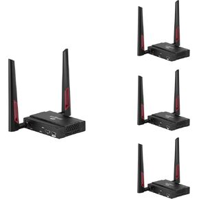 gofanco 1TX+3RX 5GHz Wireless HDMI Extender – Long Range, Up to 656ft (200m) at 1080p, Supports Up to 4 Receivers, Dual Antenna, 5GHz Frequency, Loopout, IR Extension, 2ch PCM Audio