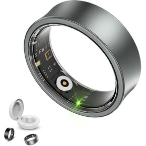 Smart Ring Health Tracker, Heart Rate Fitness Tracker, Activity Trackers for Man&Women -Sleep&Exercise Monitor Heart Rate,Blood Oxygen,Waterproof Sleep Tracking Wearable (Black, 8)