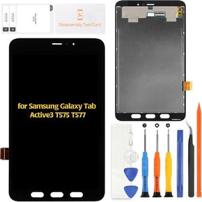 A-MIND for Samsung Galaxy Tab Active3 T575 T577 8.0" 2020 LCD Display Screen Replacement(Not fit for SM-T570) Original Screen Digitizer Assembly Repair Kit with Tools(Black)