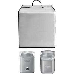 2QT Creami Maker Dust Cover Soft Serve Maker Cover Waterproof Anti-Static Nylon Case for CUISINART ICE30BCP/ CUISINART 1ICE-70P1 Ice Cream Maker and Frozen Yogurt Machine (Black, 2QT)