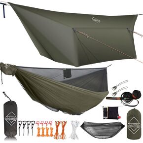 onewind Hammock Tarp Shelter Rainfly Kits Camping Tent -11' Hammock-12' Tarp
