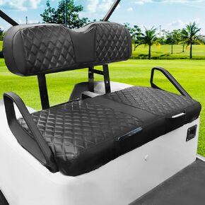 Club Car Precedent Seat Cover, Golf Cart Front Seat Covers Set Fit for Precedent 2004-Up/Tempo 2017-Up/Onward 2017-Up OEM Ordinary Seat Cushion, Thick Vinyl Leather Comfortable Breathable