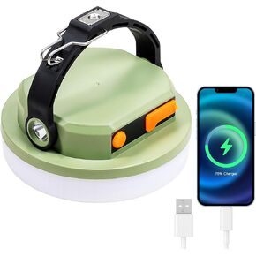 Portable LED Camping Light with 7 Light Modes and 10000mAh Power Bank - Waterproof LED Tent Light, USB-C Rechargeable Compact Outdoor Emergency Hiking Gear (Blue)