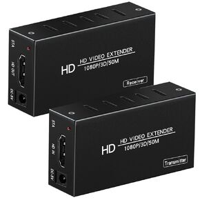 موسع HDMI 4K، موسع HDMI فوق Cat5e/Cat6 /Ca7 يصل إلى 328 قدم/100 متر، موسع HDMI 4K عبر إيثرنت فائق الدقة 4K@30 هرتز يوسع الصوت والفيديو، ويدعم وظيفة EDID، POC