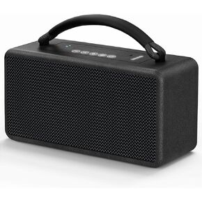 DINDIN Portable Bluetooth Speaker, 80W (Peak) Wireless TWS Speakers with Deep Bass, 20H Playtime, Surround Stereo Loud Sound, BT5.3/ AUX/USB/Mic Input for Party/Outdoor/Indoor/Travel (Black)