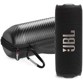 JBL FLIP 7 Waterproof Portable Speaker Bundle with gSport Carbon Fiber Case (Black)