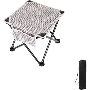 Foldable Stool Outdoor，Large Portable Camping Stool（Grey），Suitable for Travel, Fishing, Indoor and Outdoor Activities