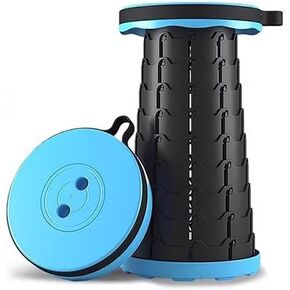 Collapsible Stool Upgraded Folding Stool with 400lbs Max Weight Retractable Telescoping Foldable Camping Stool for Adults Outdoor Camping Fishing Hiking Travel BBQ (Rainbow)
