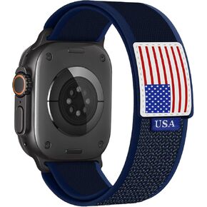 Trail Loop Band - Compatible with Apple Watch Ultra 2 Band/Ultra Bands 49mm 45mm 44mm Men Women, Braided Elastic Weave Sport Strap for iWatch Ultra 2, iWatch Ultra Series 10 46mm SE/9/8/7/6/5/4