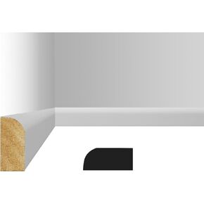 Art3d 4-Pack Wall Baseboard Molding Trim, 8 ft Each, Premium MDF Skirting Board, Paintable, Warp-Resistant & Durable, Easy DIY Installation for Home & Office- Total Length 32 ft (White 2)