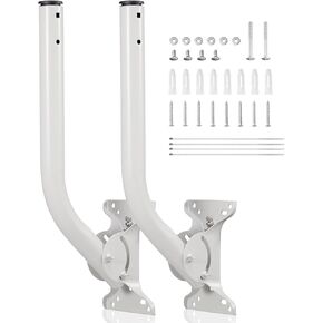 حزمة هوائي Universal Mount 2 ، 2 كجم مجموعة قوسين مثبتة على الجدار 2 كجم لمعدات يوبيكويتي ، قوس مقاوم للماء قابلة للتعديل للموسع في الهواء الطلق/محطة الطقس/نقطة الوصول