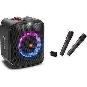 Bundle of JBL Partybox Encore Essential + JBL PartyBox Wireless Mic - 2X Digital Wireless Microphones, Rechargeable Battery, Compatible with All PartyBox Speakers (Black)