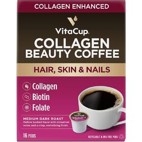 Vitacup Organic Genius Keto Coffee Pods ، وزيادة الطاقة والتركيز مع زيت MCT ، والكركم ، والفيتامينات B ، و D3 ، والشواء الداكن المتوسطة ، والغامضة ، وسلسة ، وحيدة واحدة متوافقة مع BERERS KURIG KUP ، 24 CT in Kuwait