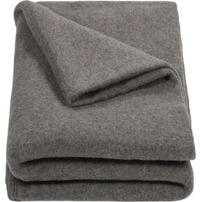 REDCAMP Wool Blanket, Warm and Thick Wool Camping Blanket- Great for Outdoors, Camping, Stadium Blanket, Picnics, Travel and Car, Machine Washable 86"x 63" Grey