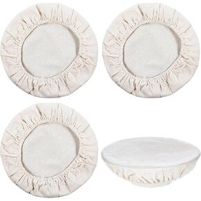 3 Pack Sourdough Bowl Cover Reusable Linen Covers Cotton Elastic Cloth Jar Covers Unbleached Fabric Bread Fermentation Cover Sourdough Proofing Bowl for Fermentation Jars