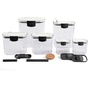 Progressive ProKeeper Baker's Airtight Kitchen Storage Canister Container Set for Flour, Sugar & More, Keeps Ingredients Fresh, with Accessories (Turquoise)