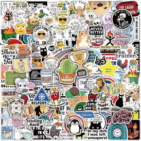 MiStar 150 PCS Funny Stickers for Adults Hilarious Meme Snarky Weird Inappropriate Cool Dark Humor Sarcastic Antisocial Sticker Pack for Hard Hats Laptops Water Bottles Waterproof Decals Men Gifts