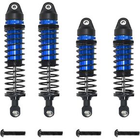 Big Bore Front and Rear Shocks Aluminum Threaded Shock Adjustable Absorber Oil Damper for 1/10 Traxxas Slash Rustler Stampede VXL 4x4 2WD (Red)