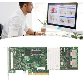Disk Array Card , Controller Card 6Gbps Plug and Play High Speed 2 SAS SSF 8087 PCIe Interface for Computer