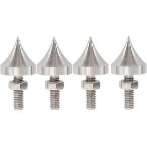 Hifi Spike Spike عزل المسامير الوقوف ، وسادات القاعدة المخروطية المقاوم للصدمة من الفولاذ المقاوم للصدمات للضخمة لاعب مضخم القرص المضغوط DVD 4pcs () in Kuwait