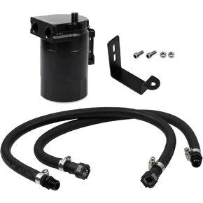RULLINE Air Oil Separator Oil Catch Can with Air Filter Compatible with 2014-2018 Chevy Silverado 1500 GMC Sierra 1500 2015-2020 Chevy Tahoe Suburban GMC Yukon