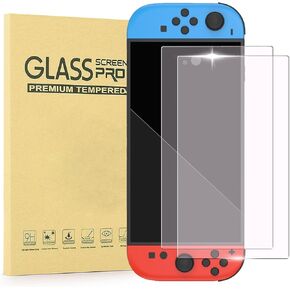 واقي شاشة 2 حزمة من الزجاج المقسّر لمحول Nintendo 2 2025 إصدارًا شفافًا HD Clel