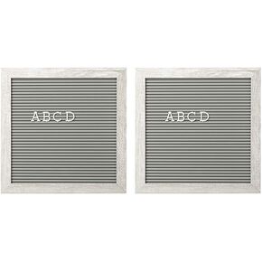 Kate & Milo Letterboard Set, Perfect Message Board for Sharing Back to School Milestones or Baby Announcements, Rustic Nursery, Gray