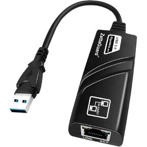 USB Ethernet Adapter USB 3.0 [AX88179] to 10/100/1000 Fast LAN Wired Network (MacBook, Chromebook, Win 10, Compatible for Nintendo Switch,...) for Online Meeting, Games.