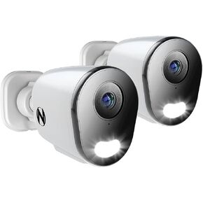Night Owl Add On Wired IP 12MP Deterrence Camera with 2-Way Audio - White (2 - Pack)