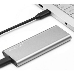 USB Type-C M.2 NVMe SSD Enclosure Adapter, USB 3.1 Gen 2 10Gbps Solid State Drive Aluminum Outer Case, Unique Cooling Fin Design for Good Heat Dissipation