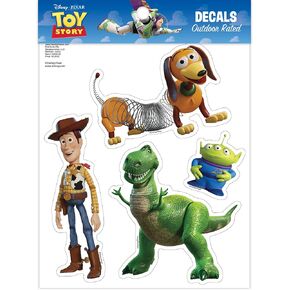 Disney Toy Story Decals - Set of 4 Jessie Hamm Bullseye Alien Vinyl Stickers for Car Laptop Computer Kids Water Bottle Outdoor Waterproof