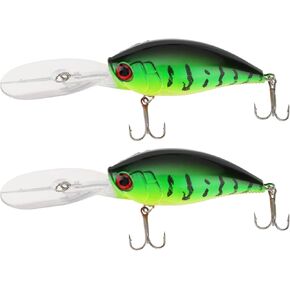 2pcs 3d عيون crankbait السحر الصيد minnow 22g
