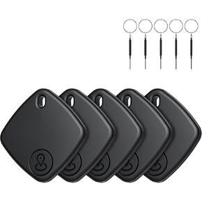 Air Tracker Tag, Key Finder Works with Find My App (iOS Only), Bluetooth Tracker Tag for Bags, Luggages, Suitcases, Wallets, Loud Beep, Worldwide Tracking, Replaceable Battery, 5 Pack