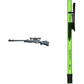 Gamo 611006325554 Whisper Fusion Mach 1 Air Rifle .22 Cal & Air Venturi Pellet Pen, Holds 15 .22-Cal Pellets, Green