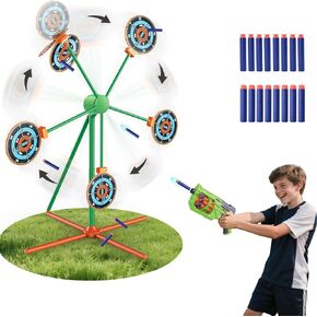 ألعاب الرماية للأطفال 5 6 7 8 9 10+ ، إعادة تعيين Auto Moving Target Practice With RD-8 Toy Gun & Foam Ragts ، Hisport Birthday Gistrict Boy Toys Age 6-8-12