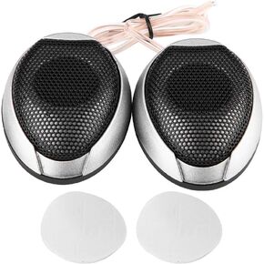 aqxreight - Car Speaker Tweeter, 1000W Mini Car Speaker Audio Round Stickable Loudspeaker Automobile Speaker with Glue(Silver)