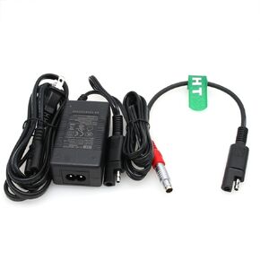 ODU 5 pin Power Cable for Sokkia GRX-3 GRX3 Receiver, Alligator Clips SAE External Battery 12V Charging