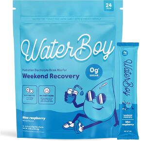 Waterboy Weekend Recovery | 3،200mg حزم مسحوق المنحل بالكهرباء | الزنجبيل + L-theanine + الفيتامينات | لا سكر ، كل طبيعية وخالية من الغلوتين | 24 مزيج عصا الشراب (الليمون الليمون) in Saudi Arabia