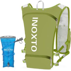 INOXTO Running Hydration Vest Backpack,Lightweight Pack with 1.6L Water Bladder Hydration Backpack Daypack for Hiking Trail Running Cycling Race Marathon for Women Men