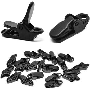 Tarp Clips 20-Pack Black Crocodile Clip Small Outdoor Camping Awning Point Hook Tent Windbreak Clamp