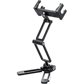 LEOFOTO PS-4 Black Ultra Compact & Lightweight Smartphone Clamp/Holder/Video/Selfie Stand/Easel Arca/RRS Compatible