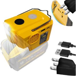 200W Power Inverter for Dewalt 20V Battery with 1 USB & 1 Type C DC 20V to AC 110-120V Battery Inverter. for Compliances Such as Phones Tablet Razors。