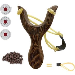 Hunting Catapult Toy Slingshot for Kids/Children/Adult, Solid Wooden Outdoor Sling Shot with Classic Construction