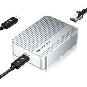 ACASIS 10Gb Ethernet Adapter, High-Speed RJ45 Network Connections Compatible with Thunderbolt 3/4 or USB4 Ports, 10gbe USB C Ethernet Adapter Supports 10/5/2.5/1Gbps 100Mb/s Base-T for Mac/Win