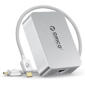 ORICO 10GbE Network Adapter Compatible with Thunderbolt 3/4, RJ45 10G Ethernet, Supports 10Gbps, 5Gbps, 2.5Gbps, Aluminum Body with Fan, Includes USB4 Cable, for Mac/Windows
