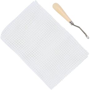 Jwthee Rug Hooking Mesh Canvas, Rug Knitting Mesh Cloth Canvas Rugs for Painting Carpet Rug Mesh Cloth Crocheting Tools for Latch Hook Rug Tapestry Canvas DIY (Mesh Cloth 150 * 100cm)