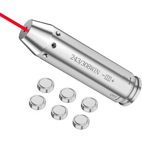 .243 .308 Laser Bore Sight Red Dot Boresighter with On/Off Function for Hunting and Shooting