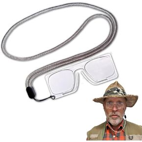 Thin optic for fly fishing, clip-on nose magnifying glasses to use with one hand. 8299