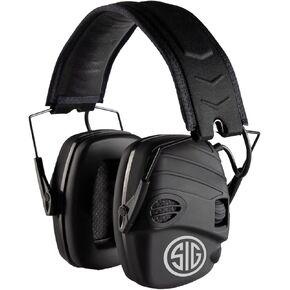 AXIL x SIG SAUER TRACKR Electronic Ear Muffs | Compact Foldable Water-Resistant Hearing Enhancement & Noise Reduction Earmuffs with Sound Compression | 40dB Amplification & 22dB NRR