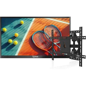SYLVOX Outdoor TV, 55-Inch Waterproof Smart TV, 2000 nits Full Sun TV, 4K, Dolby Atmos, HDR10, Weatherproof Television with Voice Assistant Remote (Pool Pro 2.0, Latest Model)